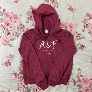 Abercrombie & Fitch Red Logo Hoodie